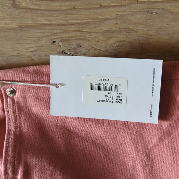 EDWIN Bree Slim Mid Rise Skinny Jeans Petal Pink size 29 - Picture 4 of 8